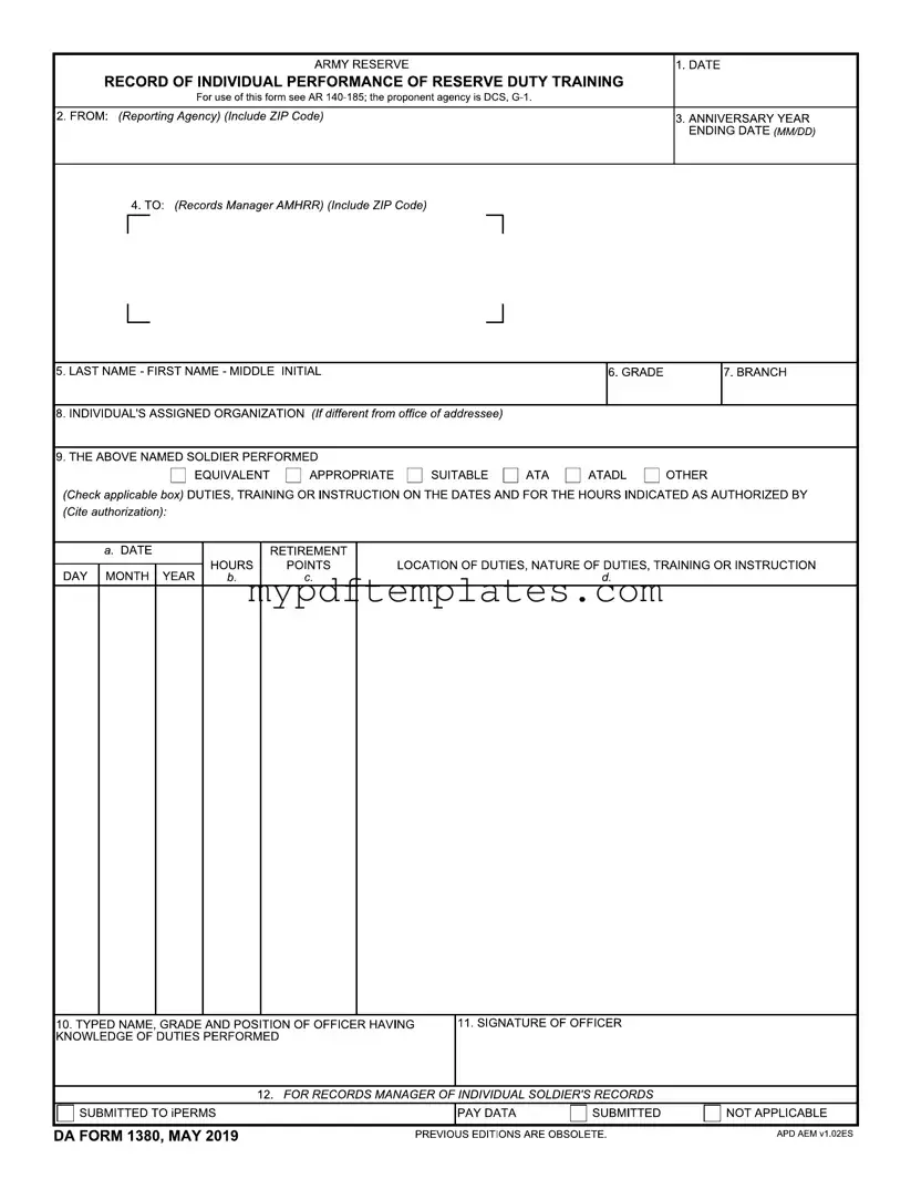 Fill Your Da 1380 Template