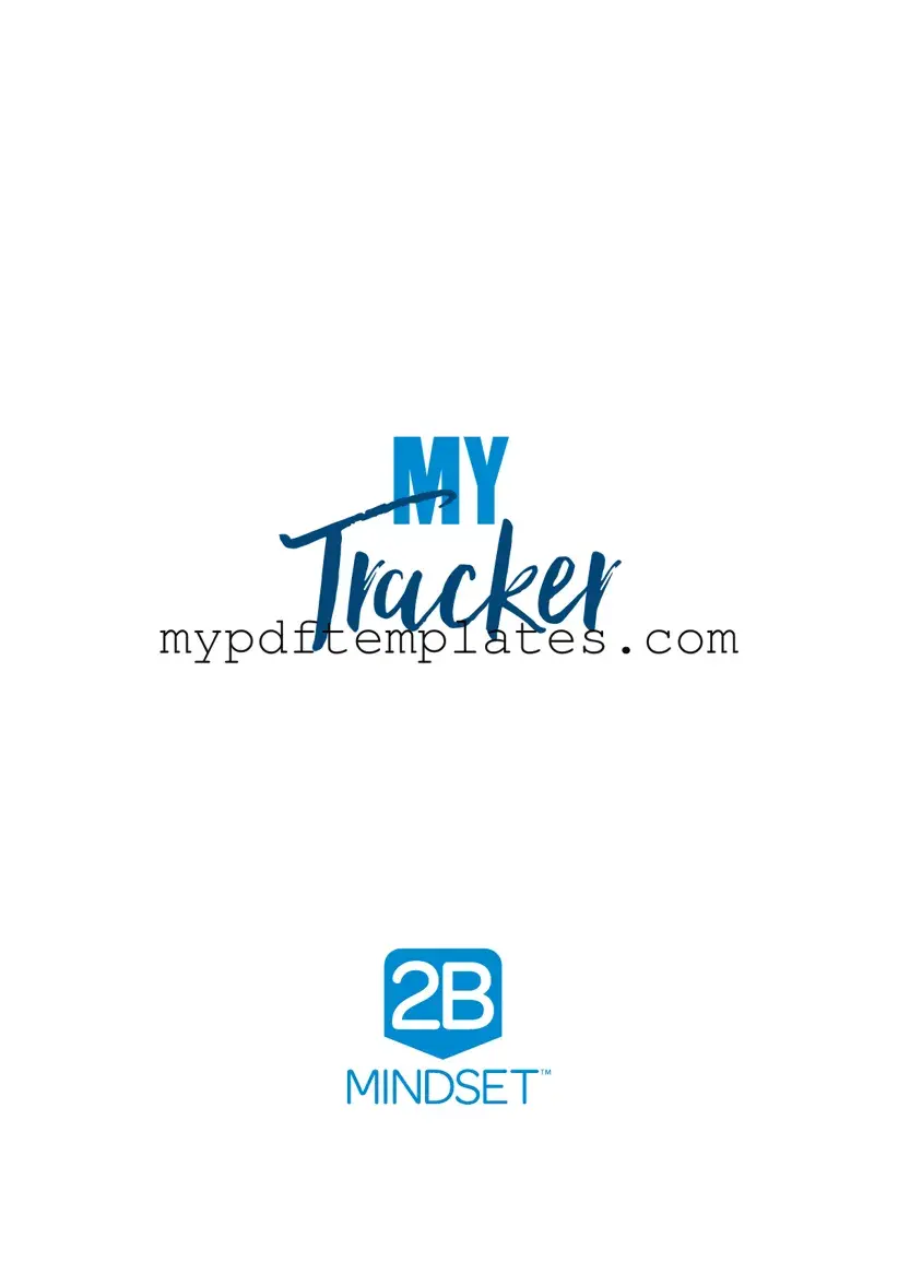 Fill Your 2B Mindset Tracker Template