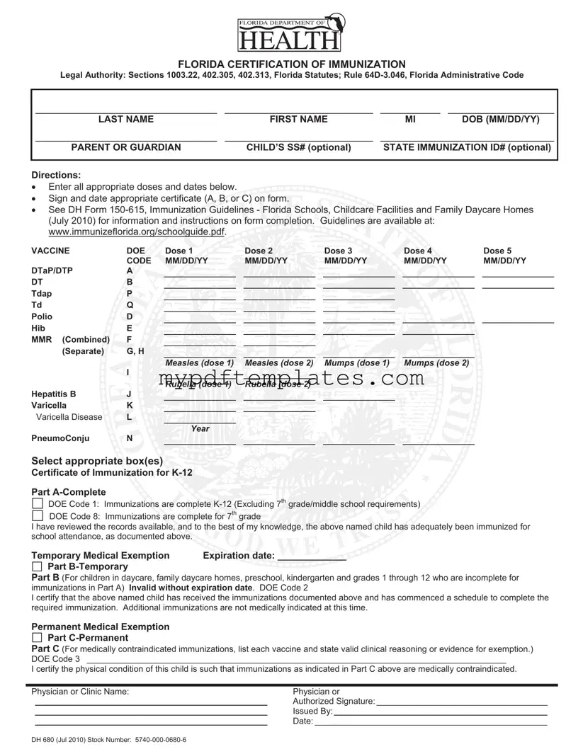 Fill Your 680 Template