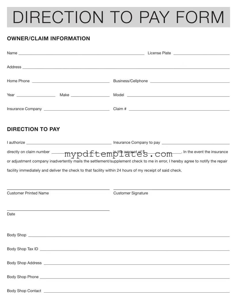 Fill Your Authorization And Direction Pay Template