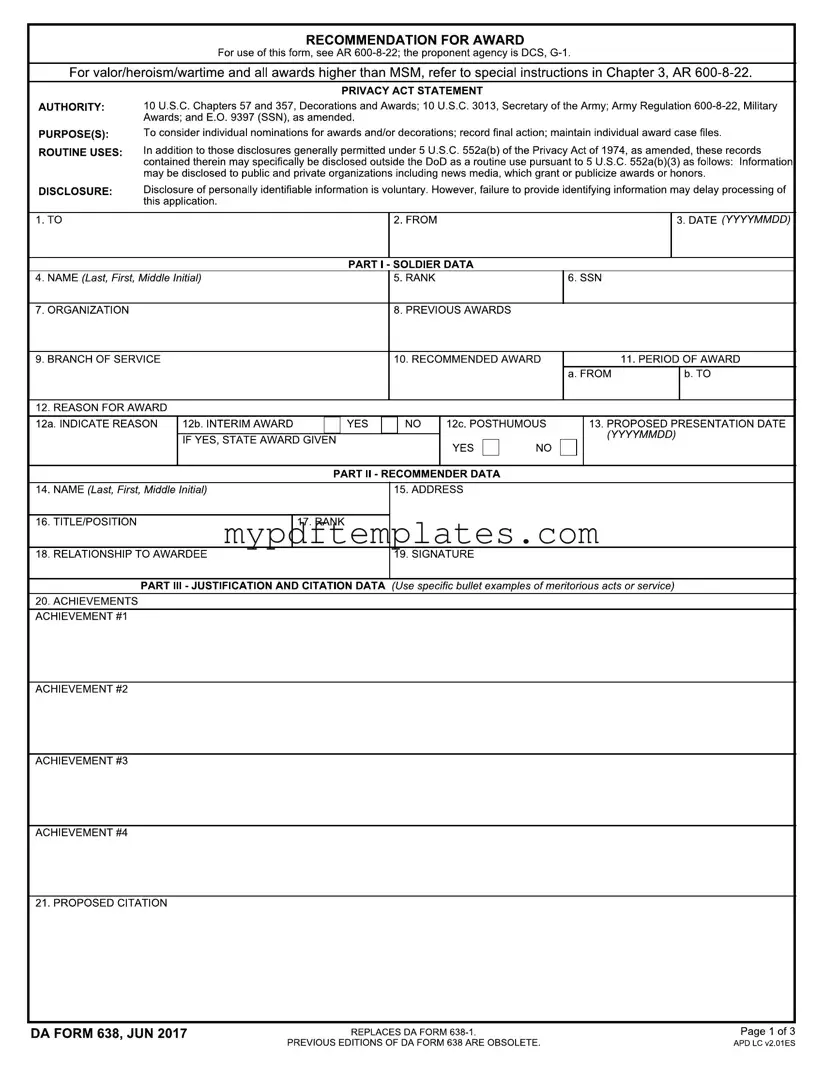 Fill Your Da 638 Template