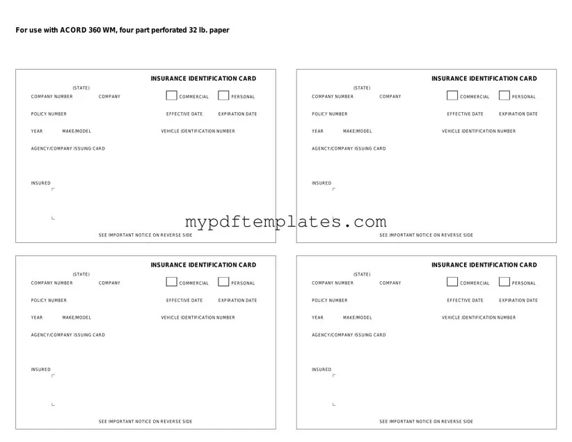 Fill Your Acord 50 WM Template