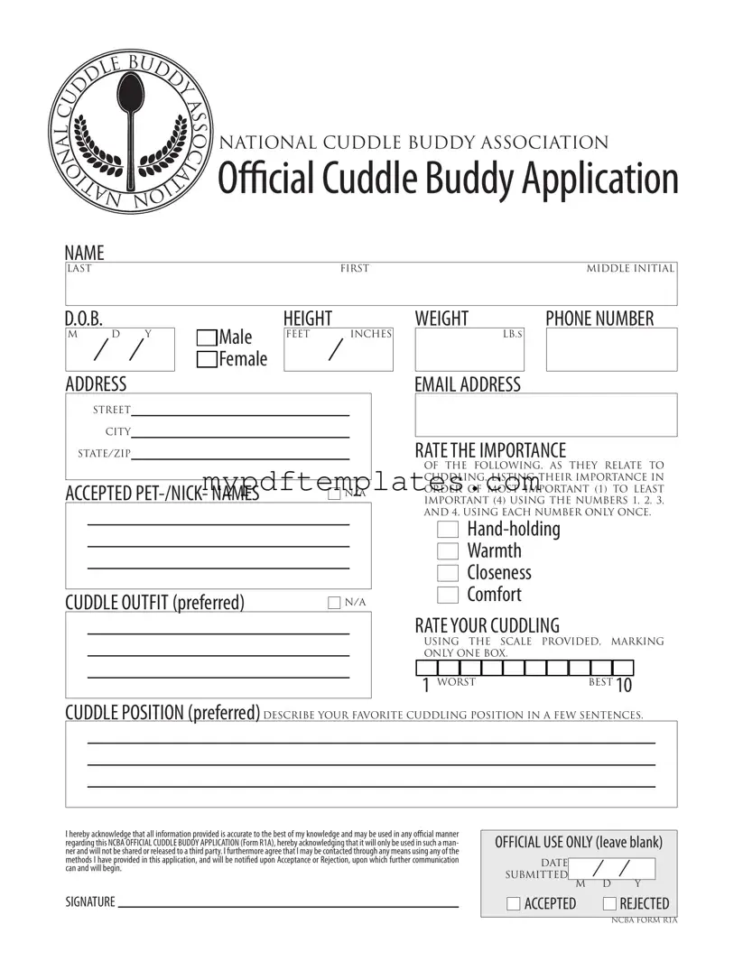 Fill Your Cuddle Buddy Application Template