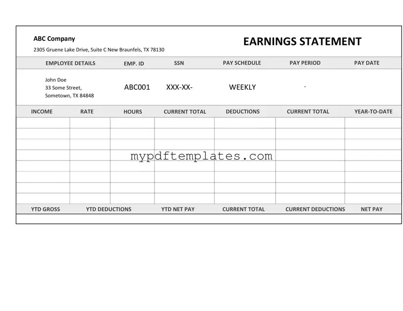 Fill Your Independent Contractor Pay Stub Template