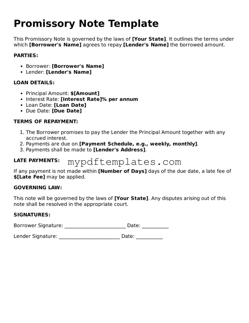 Blank Promissory Note Form
