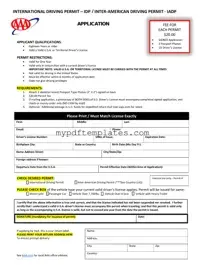 Fill Your Aaa International Driving Permit Application Template