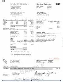 Fill Your Adp Pay Stub Template