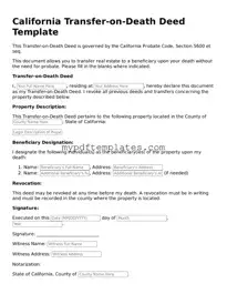Free California Transfer-on-Death Deed Template