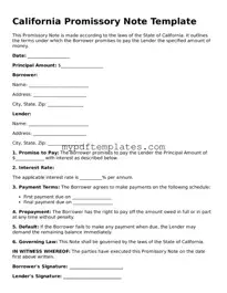 Free California Promissory Note Template