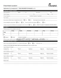 Fill Your Chick Fil A Job Application Template