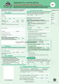Fill Your D1 Dvla Template