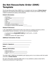 Blank Do Not Resuscitate Order Form