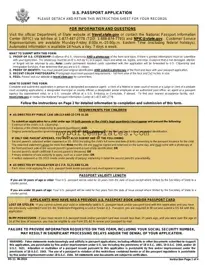 Fill Your DS-11 U.S. Passport application Template