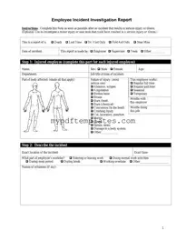 Fill Your Employee Accident Report Template
