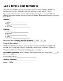 Blank Lady Bird Deed Form