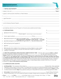 Fill Your Florida Commercial Contract Template