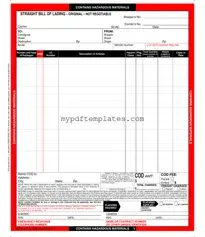 Fill Your Hazard Bill Of Ladden Template