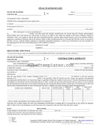 Fill Your Illinois Final Waiver Of Lien Template