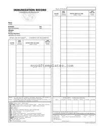 Fill Your Immunization Record Template
