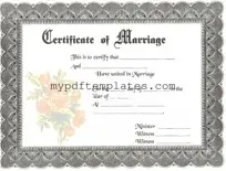 Fill Your Marriage Certificate Template