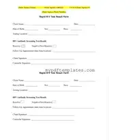 Fill Your Negative Hiv Test Template
