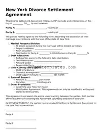 Free New York Divorce Settlement Agreement Template