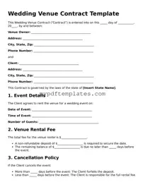 Blank Wedding Venue Contract Form