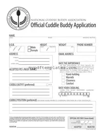 Fill Your Cuddle Buddy Application Template