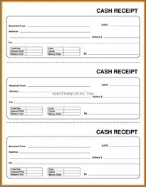 Fill Your Cash Receipt Template