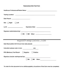 Fill Your Tb Test Template