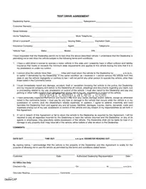 Fill Your Test Drive Template