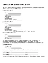 Free Texas Firearm Bill of Sale Template
