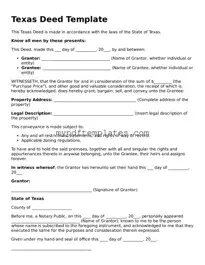 Free Texas Deed Template