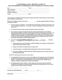 Fill Your Texas residential property affidavit T-47 Template
