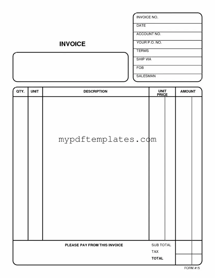 Fill Your Free And Invoice Pdf Template