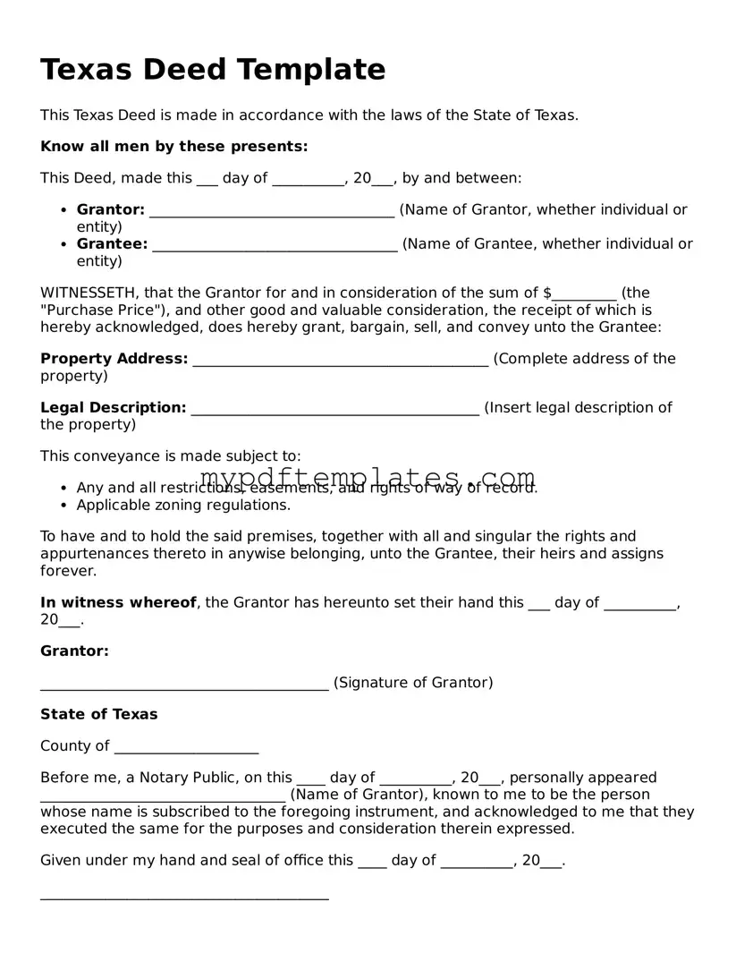 Free Texas Deed Template
