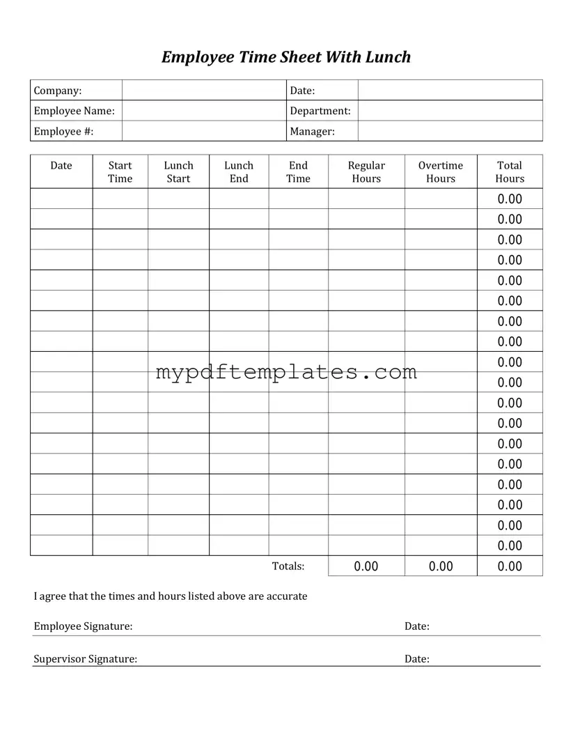 Fill Your Time Card Template